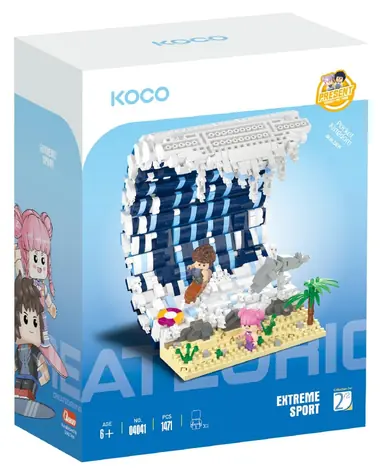 Zestaw konstrukcyjny KOCO Extreme Sport: Fala surfingowa / 1471 elementów / plastik / od 6 lat