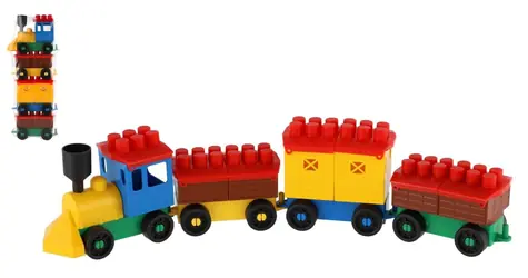 Zestaw pociągów LORI 6 + 3 wagony / plastik / 9x29x5 cm / od 3 lat