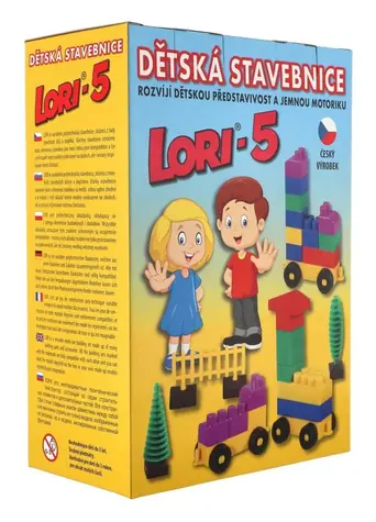 Zestaw konstrukcyjny LORI 5 / 76 elementów / plastik / od 3 lat
