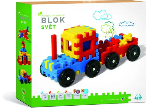 Zestaw konstrukcyjny SEVA BLOK World / 146 elementów / od 3 lat
