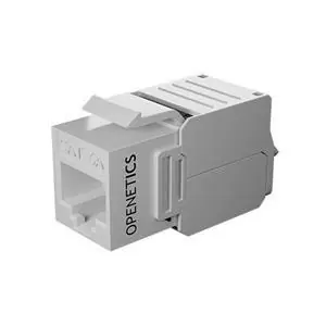 Złącze Keystone ITS RJ45 CAT6A białe / Złącze Keystone / UTP / Nieekranowane / Samogwintujące
