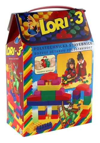 Zestaw konstrukcyjny LORI 3 / 50 elementów / plastik / od 3 lat
