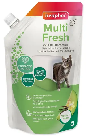 Beaphar Multi Fresh Wanilia i Melon / Środek do usuwania zapachów / do kuwet dla kotów / 400 g