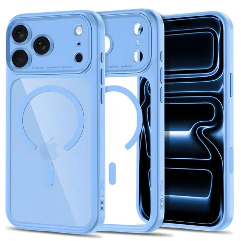 Tech-Protect MagPeak przezroczysty niebieski / Etui / Apple iPhone 17 Pro Max, 18 Pro Max / MagSafe