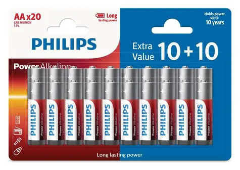 Philips Power LR6P20BP/10 AA 10+10 szt. / Bateria / 1,5 V / alkaliczna