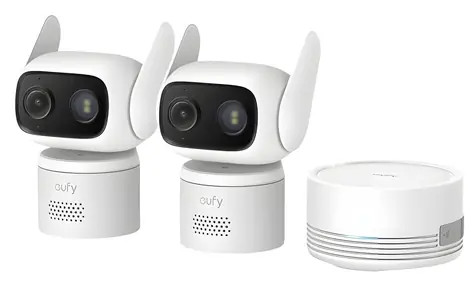 Anker Eufy C31 biały / HomeBase Mini + 2x kamera IP / 1080p / 360° obrót/pochylenie / widzenie nocne / microSD / Wi-Fi