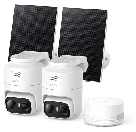 Anker Eufy C37 biały / Zewnętrzna kamera IP z ładowaniem solarnym / 2x kamera + jednostka HomeBase Mini / 2K