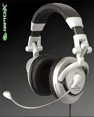 Raptoxx RT-700MVI czarne / Słuchawki z mikrofonem / Nagłowne / Skórzane