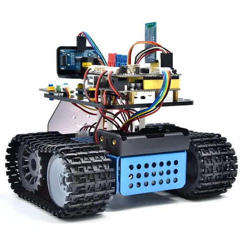 KEYESTUDIO Caterpillar Robotic Tank V3.0 / zestaw Arduino STEM / sterowanie IR i Bluetooth / śledzenie linii