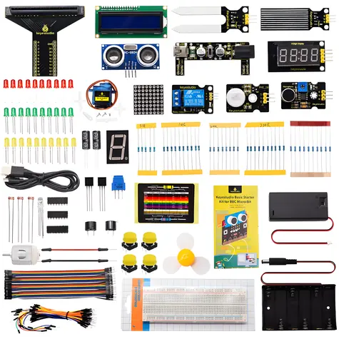 KEYESTUDIO KS4003 Micro:bit BASIC Starter Kit (bez płytki) / Zestaw elektroniczny / Micro:bit v1.5 i v2