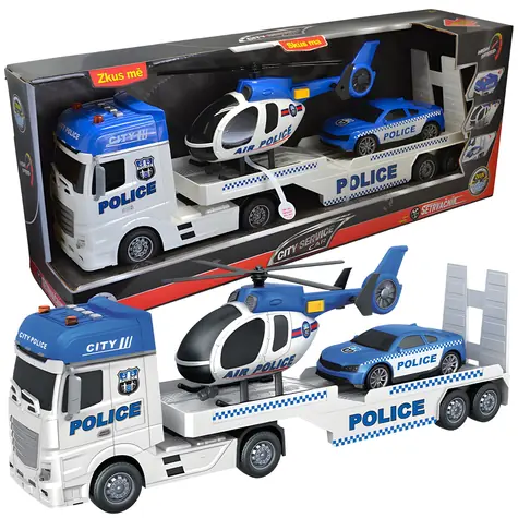 Samochód służbowy SPARKYS Ciągnik policyjny / 1:12 / z helikopterem i samochodem / od 3 lat