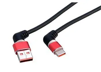 Kabel USB Roline USB-A(M) - USB-C(M) kątowy, obrotowy, podświetlany / Kabel / USB 2.0 / 60W / 1 m