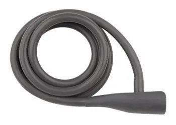 Zapięcie rowerowe Pro-T PLUS M10 szare / spiralne / 135 cm / powłoka silikonowa
