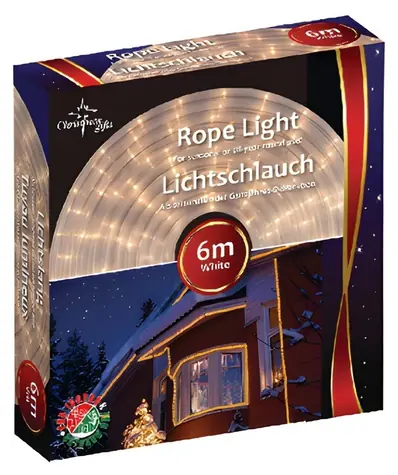 Łańcuch lampek świątecznych GETX 144 LED, zimna biel, 6 m, do użytku zewnętrznego / Łańcuch lampek świątecznych / 144 LED / 6 m
