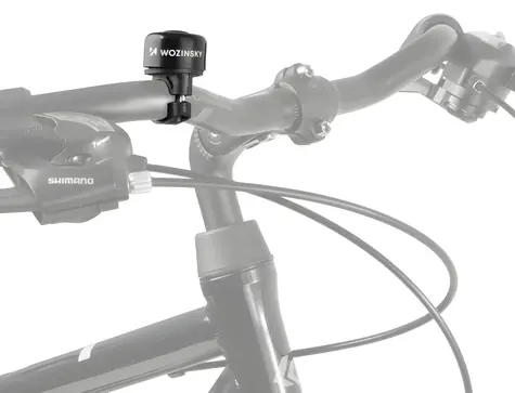 Wozinsky WDR-B1 czarny / Dzwonek rowerowy / mechaniczny / aluminiowy