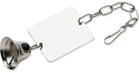 Lustro z dzwoneczkiem Ferplast małe / Zabawka dla ptaków / metal / 7x29 cm