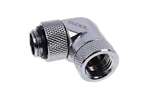 Alphacool Eiszapfen 90° chrom / Adapter kątowy / G1/4 / obrotowy / do węży 5mm