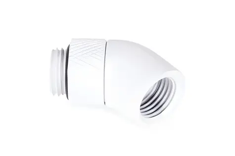 Alphacool Eiszapfen biały / Adapter kątowy 45° / G1/4 AG na G1/4 IG / obrotowy