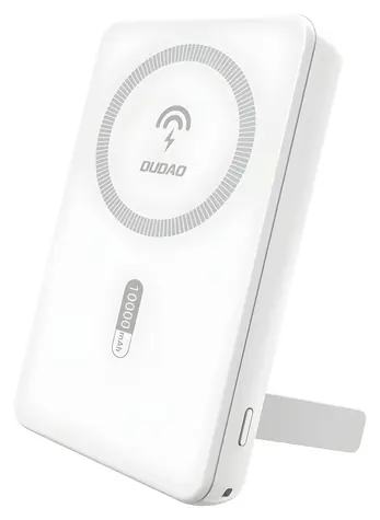 Dudao K14S+ 10000mAh biały / Powerbank / MagSafe z podstawką / USB-A / USB-C / 22,5 W