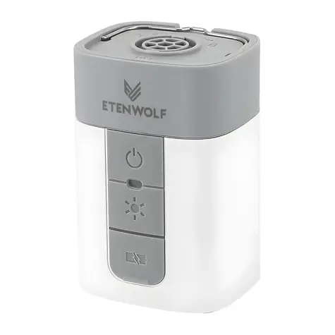 Etenwolf AIR 5 Pro biały / Pompka elektryczna / 720 l/min / 4,5 kPa / 10400 mAh / USB-C / Latarka LED 1200 lm