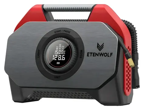 Etenwolf S6 SE czerwony / Kompresor powietrza zasilany akumulatorem / 11,03 bar / 15 600 mAh / 42 l/min / USB-C