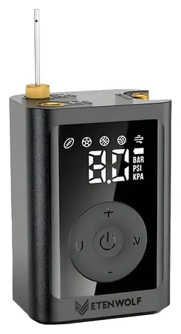 Etenwolf P300 czarny / Pompka elektryczna / 2600 mAh / 17 PSI / 6,5 l/min / USB-C