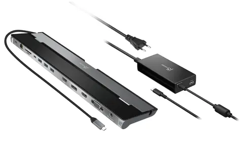 J5Create JCD543P / Stacja dokująca / USB-C / 2x HDMI + DisplayPort / PD 100W / GbE / Czytnik kart