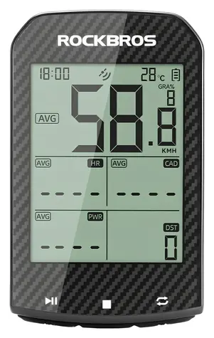 Rockbros M1Pro czarny / licznik rowerowy / GPS / Bluetooth / IPX6