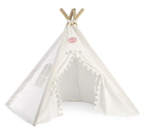 ANTONIO JUAN 92501 Namiot tipi dla lalki biały / materiał / konstrukcja drewniana / 78 x 78 x 55 cm