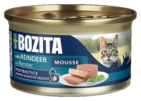 Bozita Mousse Reindeer / Karma w puszce dla kotów / 85 g / bez zbóż
