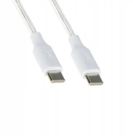 Baseus CHAR-CC-0.25M-100W biały / Kabel / USB-C (M) - USB-C (M) / 0,25 m / 100 W