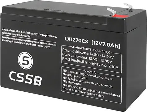 Akumulator kwasowo-ołowiowy żelowy LTC 12V 7Ah / Akumulator do UPS / 12V / 7 Ah / VRLA
