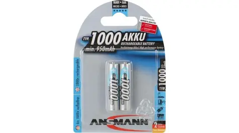 Ansmann 1000 Micro / Bateria AAA / NiMH / 1,2 V / 950 mAh / 2 szt.