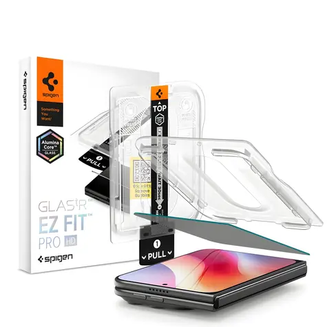 Spigen Glas.tR EZ Fit Pro HD AC Privacy / Szkło ochronne / Filtr prywatyzujący / 9H+ / Apple iPhone Duo