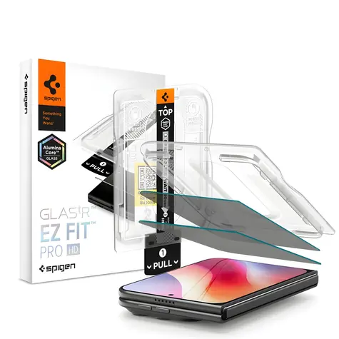 Spigen Glas.tR EZ Fit Pro HD AC / Szkło ochronne / Filtr prywatyzujący / 9H+ / 2 szt. / Apple iPhone Duo