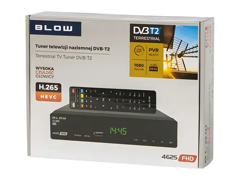 4625FHD czarny / tuner cyfrowy DVB-T2 / H.265 / HEVC / HDMI / USB / LAN