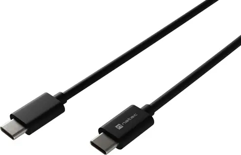 Kabel Natec USB-C - USB-C czarny / Kabel / USB-C (M) - USB-C (M) / 1 m