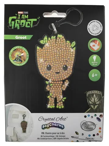 Wisiorek Groot z diamentowym malowaniem CRYSTAL ART / z klipsem do zawieszenia