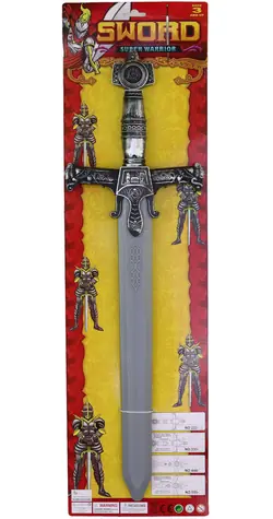 Miecz rycerski MADE 60 cm / Plastik / Na kartonie / od 3 lat