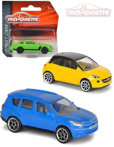 MAJORETTE Auto Street Cars / metal / 1:64 / free running / 18 typów / długość 7,5 cm