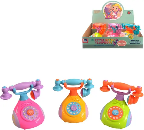 Telefon na baterie MADE Retro / Muzyka i dźwięk / 3 kolory / od 2 lat