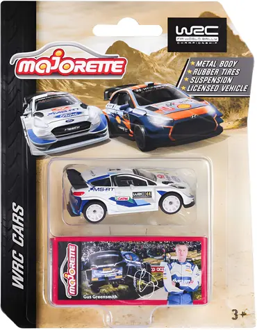MAJORETTE Car WRC / Pudełko kolekcjonerskie / metal / wolnobieg / długość 7,5 cm