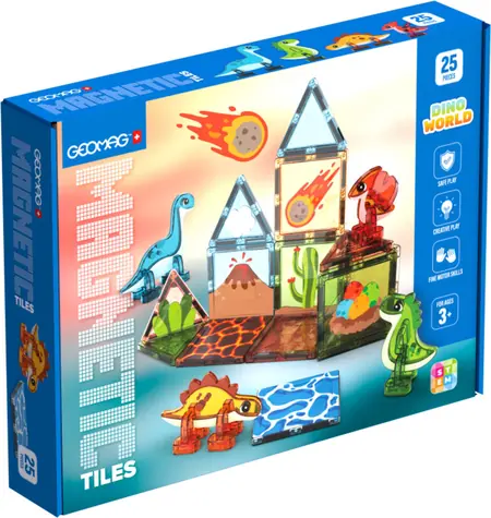 Geomag Płytki magnetyczne Zestaw do budowania z Dino / 25 elementów / od 3 lat