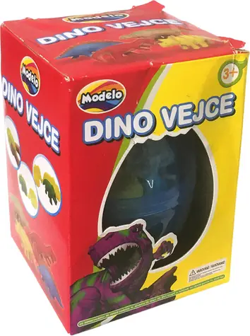 MAC TOYS Modelina Dinozaury w Jajku / Zestaw kreatywny / 2 kształty dinozaurów / od 3 lat
