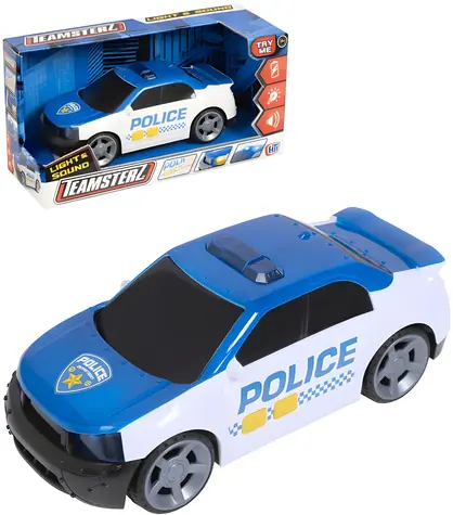 Samochód policyjny TEAMSTERZ / Na baterie / Światło i dźwięk / 26 cm / od 3 lat