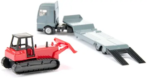 Ciągnik Siku MAN z buldożerem 1762 / Model 1:87 / Metal i plastik / od 3 lat
