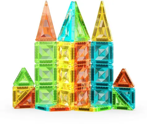 Geomag Magnetyczne Płytki Gems Mini Magnetyczny Zestaw Budowlany / 26 elementów / Puszka / od 3 lat