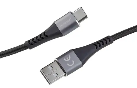 INTENSO A315C czarny / Kabel do ładowania i transmisji danych / USB-A - USB-C / 1,5 m