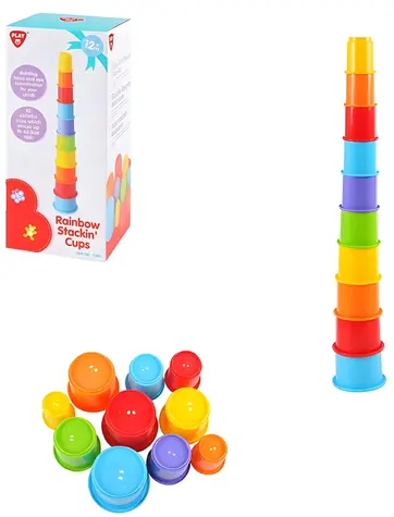 PLAYGO Składana wieża Zwierzęta / 8 kubków / od 1 roku