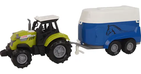 SPARKYS FARM SERVICE Ciągnik z przyczepą dla koni / Z dźwiękiem i światłem / od 3 lat